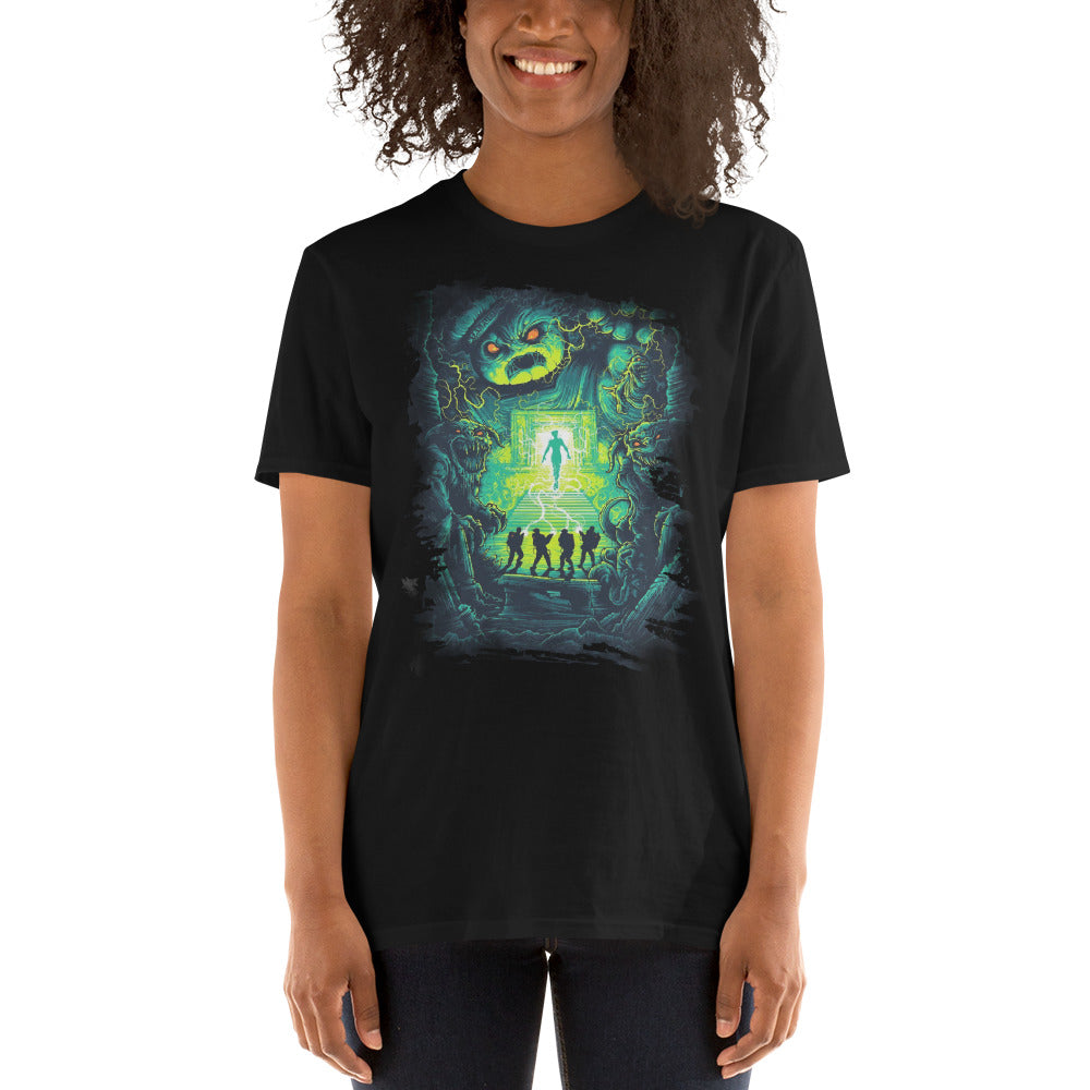 Custom Ghost 80s Halloween Retro Graphic Short-Sleeve Unisex T-Shirt