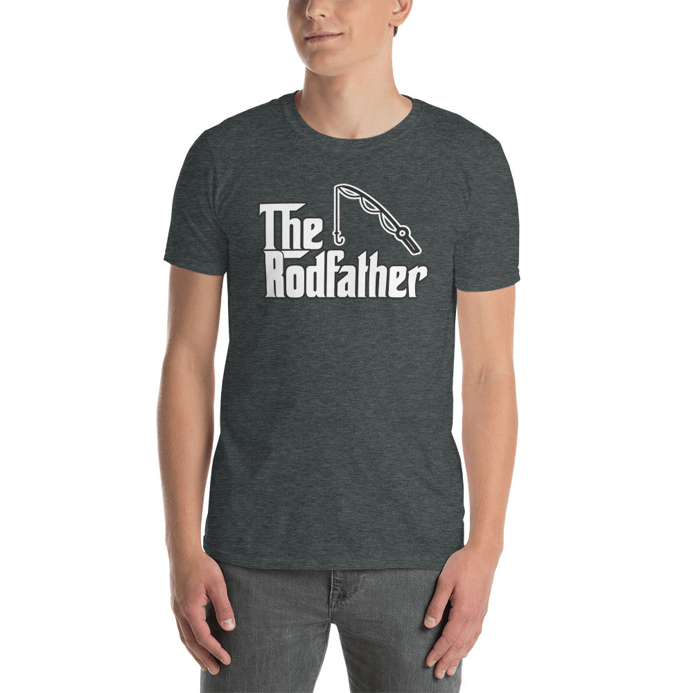 Custom The Rodfather Godfather Fishing Retro Graphic Short-Sleeve Unisex T-Shirt