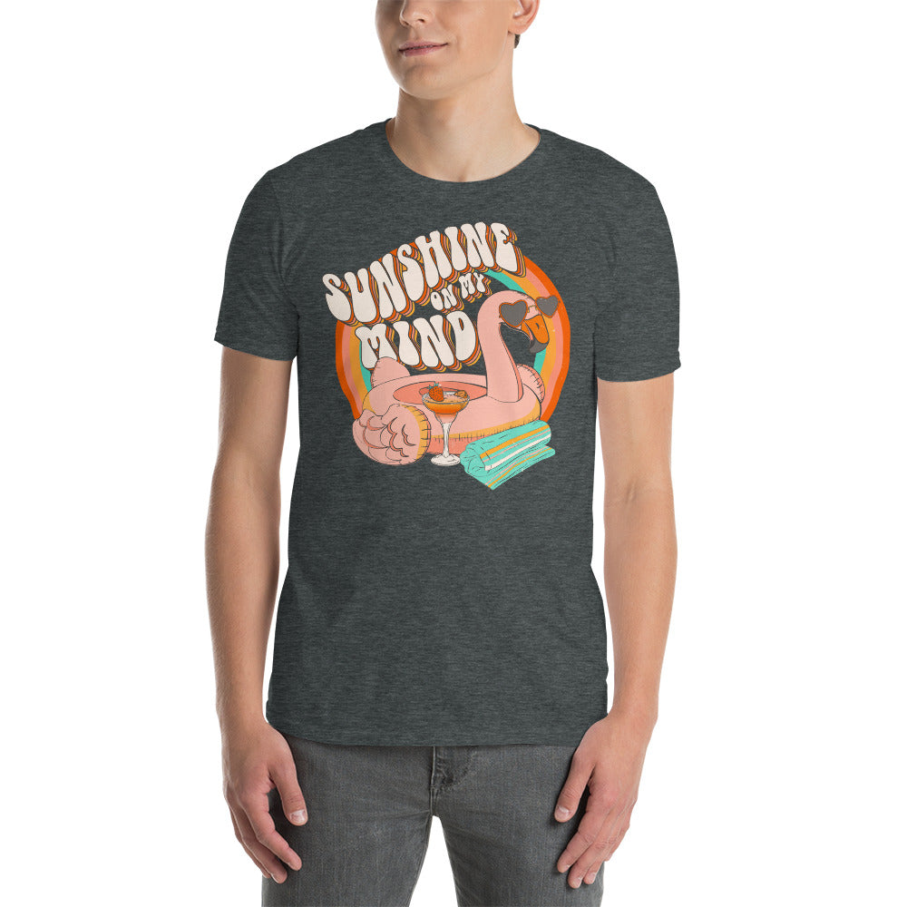 Sunshine On My Mind Retro Graphic Short-Sleeve Unisex T-Shirt