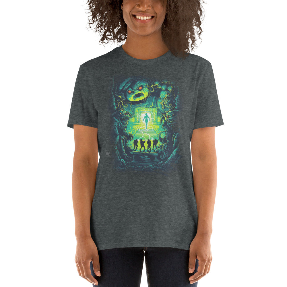 Custom Ghost 80s Halloween Retro Graphic Short-Sleeve Unisex T-Shirt