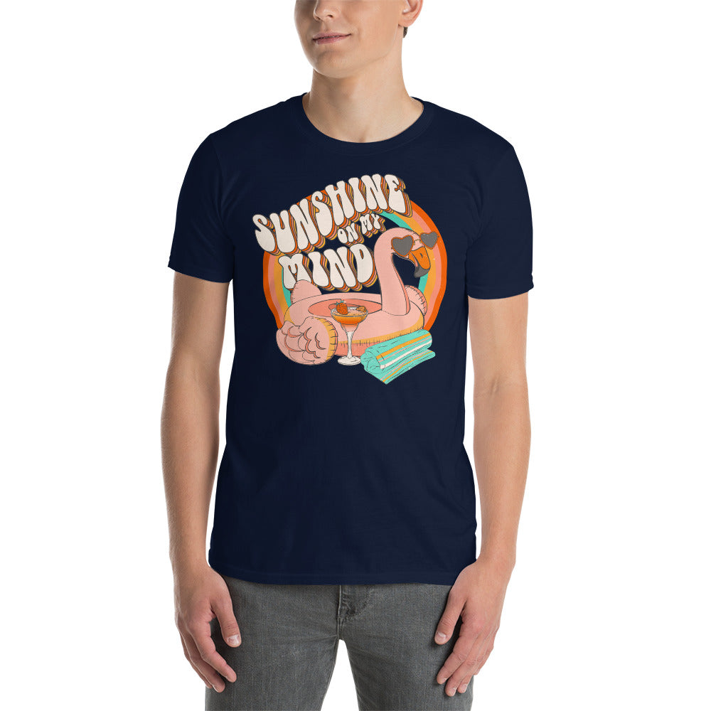 Sunshine On My Mind Retro Graphic Short-Sleeve Unisex T-Shirt