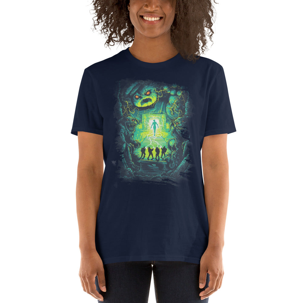 Custom Ghost 80s Halloween Retro Graphic Short-Sleeve Unisex T-Shirt