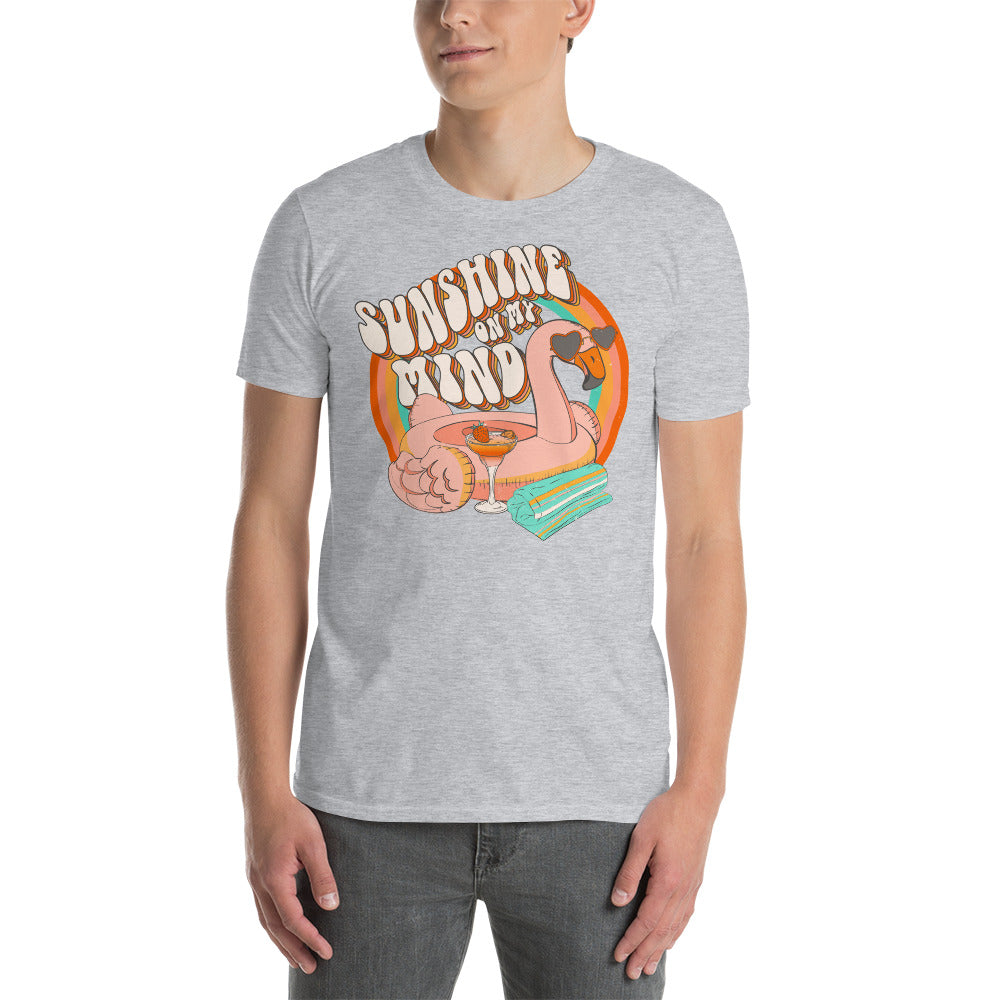 Sunshine On My Mind Retro Graphic Short-Sleeve Unisex T-Shirt