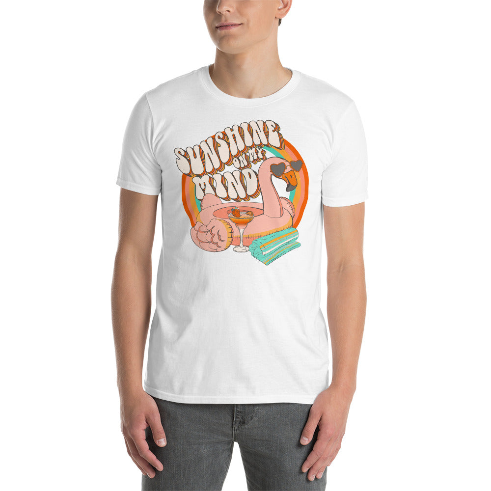 Sunshine On My Mind Retro Graphic Short-Sleeve Unisex T-Shirt