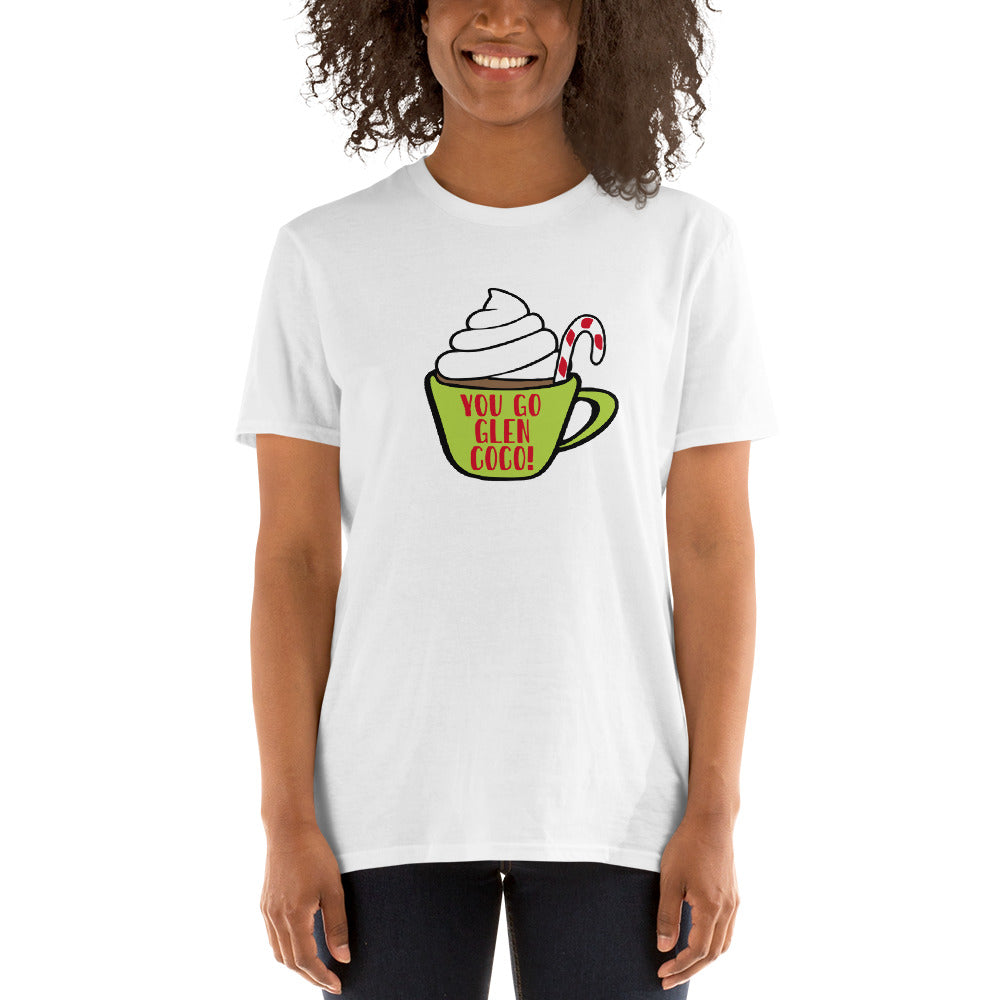 Custom You Go Glen Coco Mean Girls Christmas Hot Chocolate Cocoa Retro Graphic Short-Sleeve Unisex T-Shirt