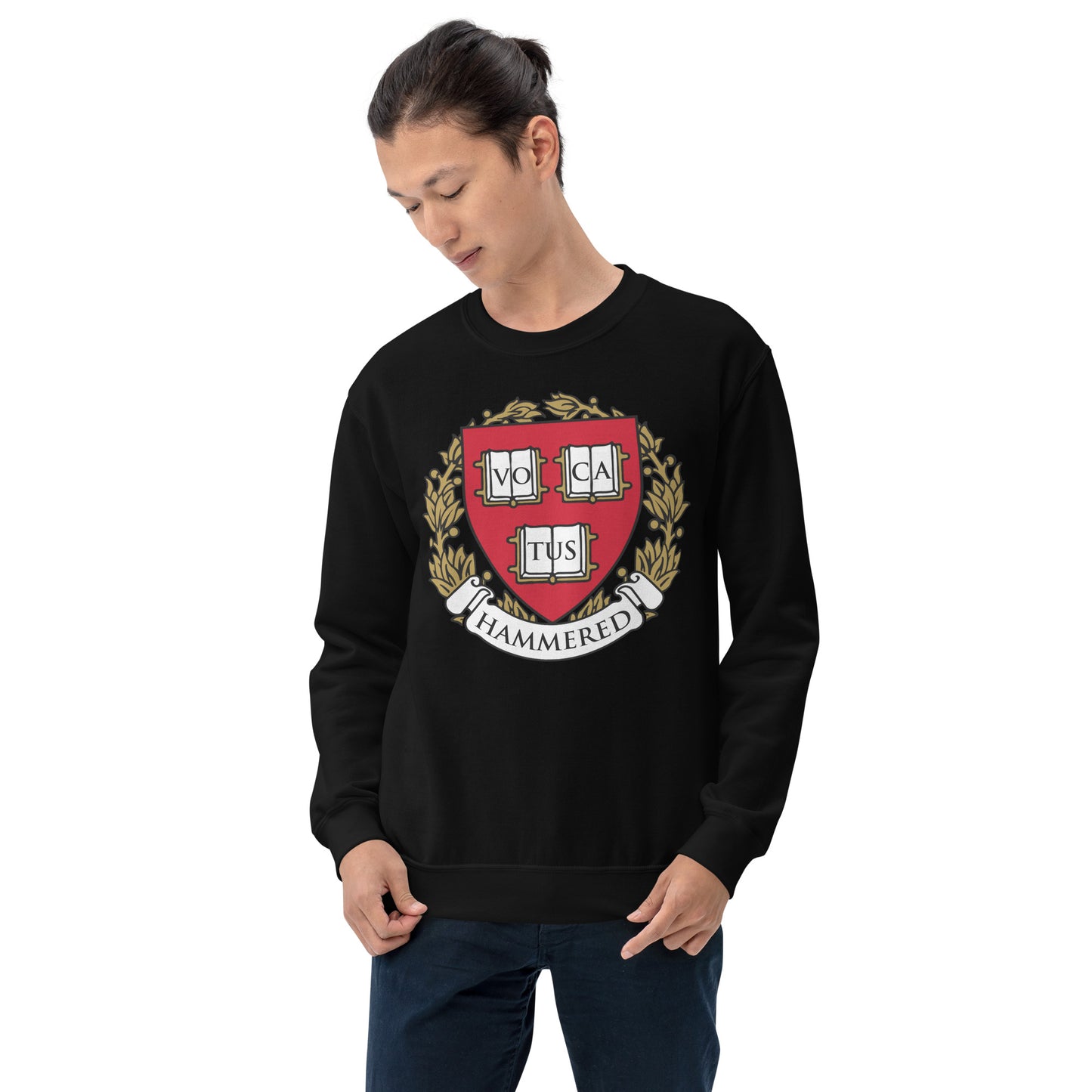 Custom Hammered Harvard Logo Retro Graphic Unisex Sweatshirt