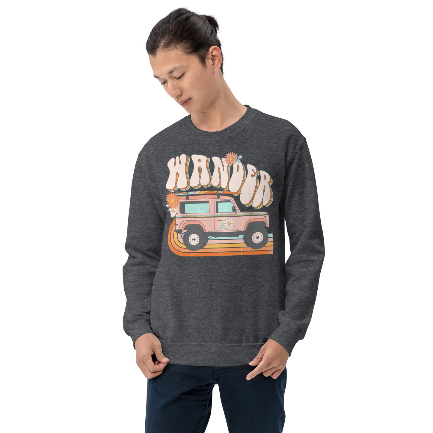 Custom Wander Jeep Surf Retro Graphic Unisex Sweatshirt