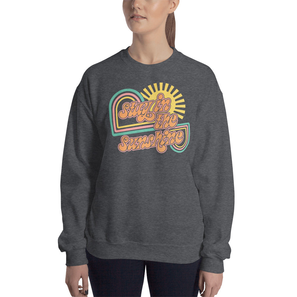 Custom Stay In The Sunshine Retro Graphic Unisex Sweatshirt