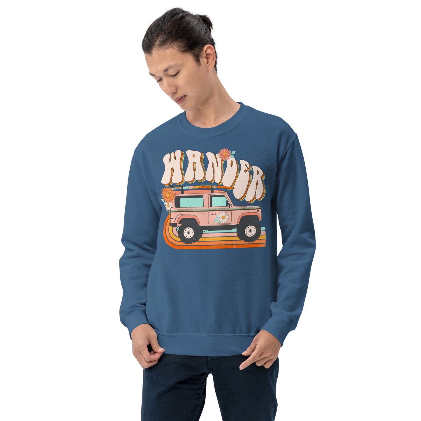 Custom Wander Jeep Surf Retro Graphic Unisex Sweatshirt