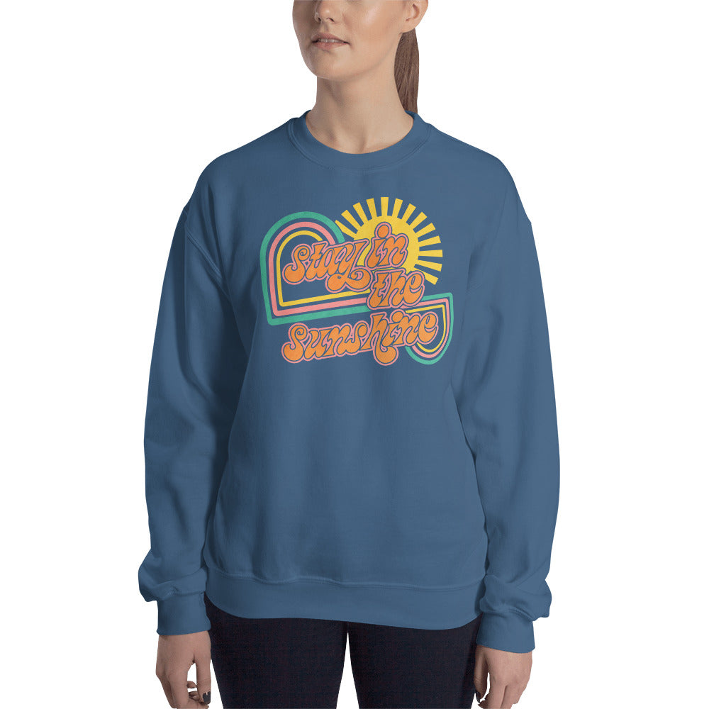 Custom Stay In The Sunshine Retro Graphic Unisex Sweatshirt