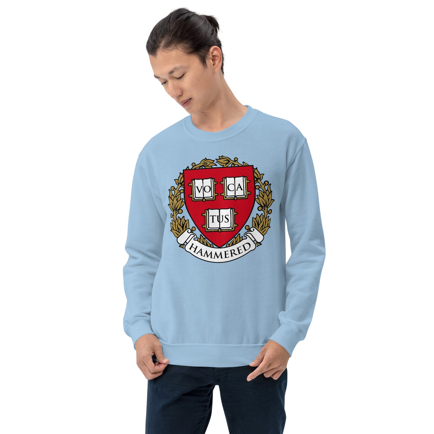 Custom Hammered Harvard Logo Retro Graphic Unisex Sweatshirt