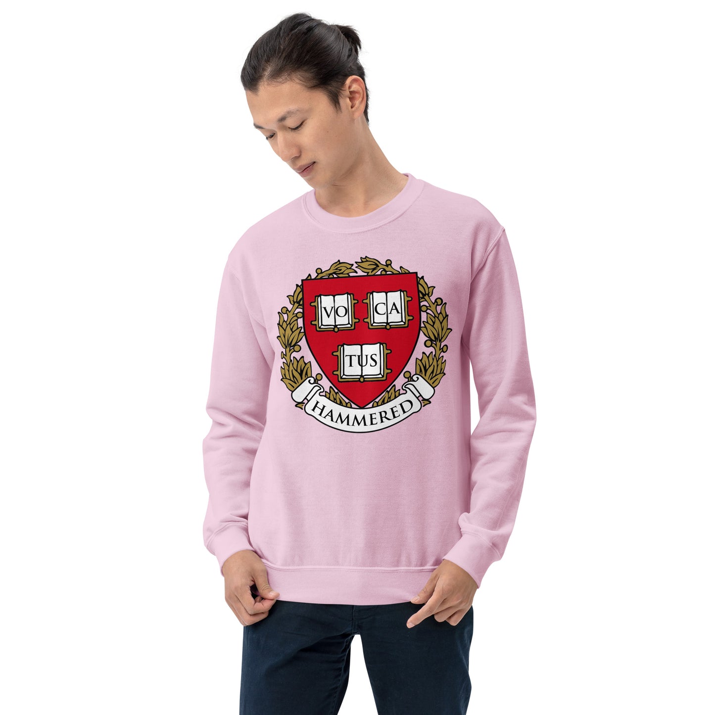 Custom Hammered Harvard Logo Retro Graphic Unisex Sweatshirt