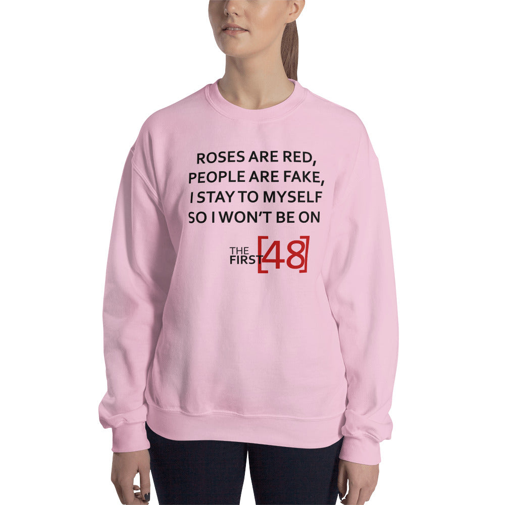 Custom Roses Are Red The First 48 Retro Graphic Unisex Sweatshirt