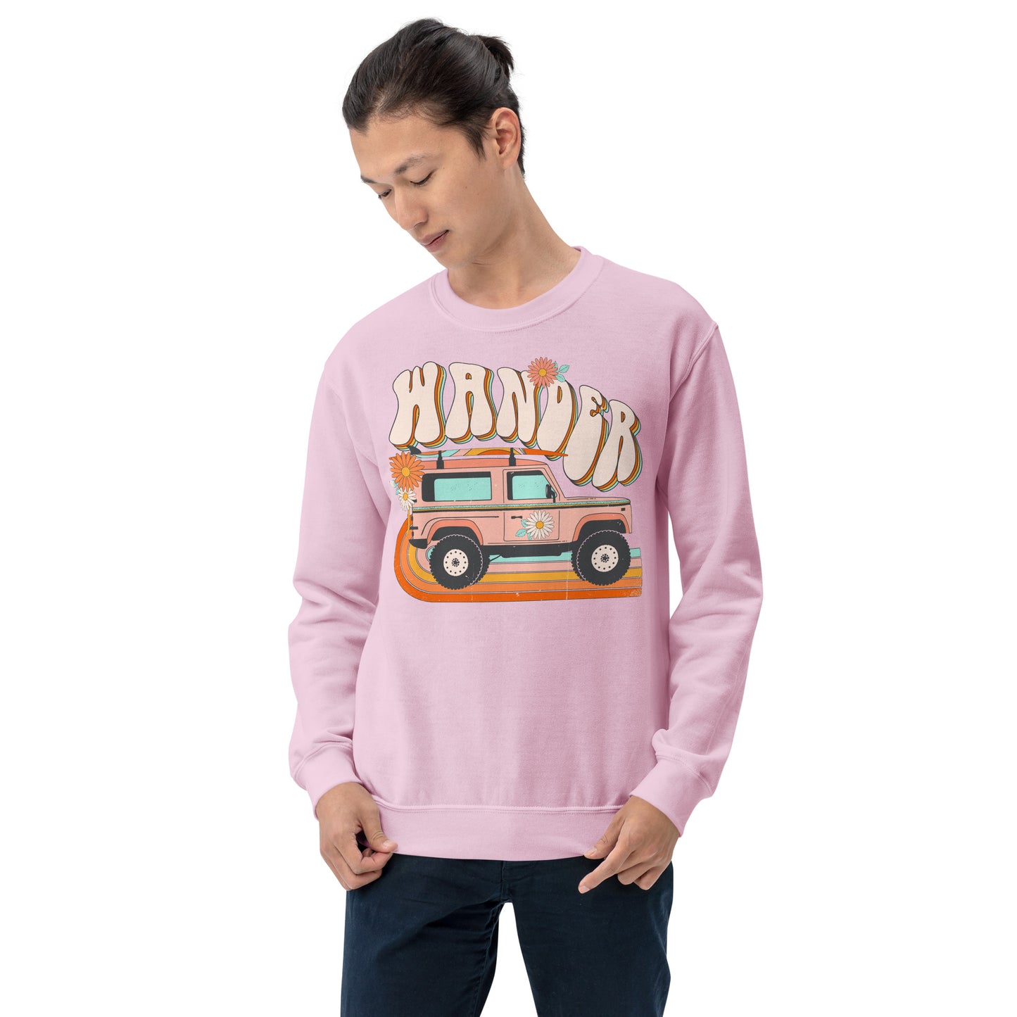 Custom Wander Jeep Surf Retro Graphic Unisex Sweatshirt