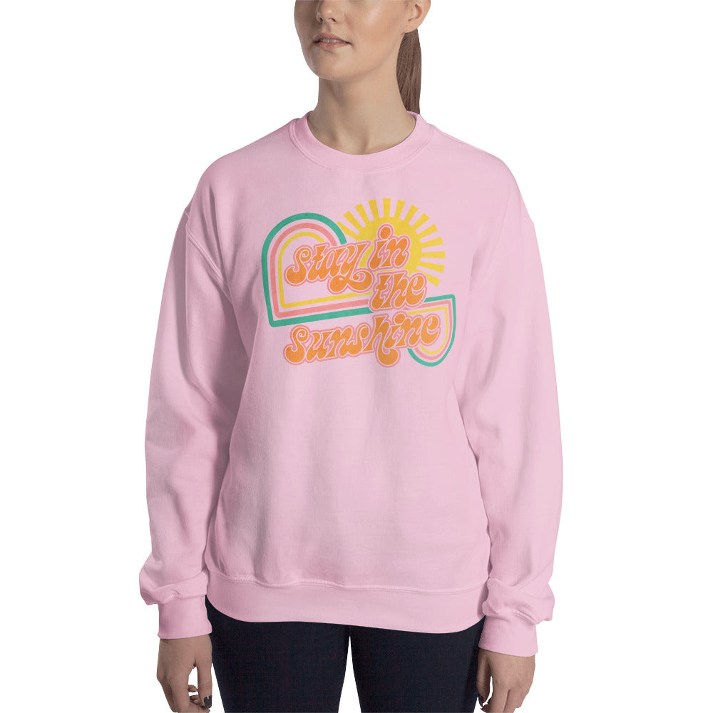 Custom Stay In The Sunshine Retro Graphic Unisex Sweatshirt