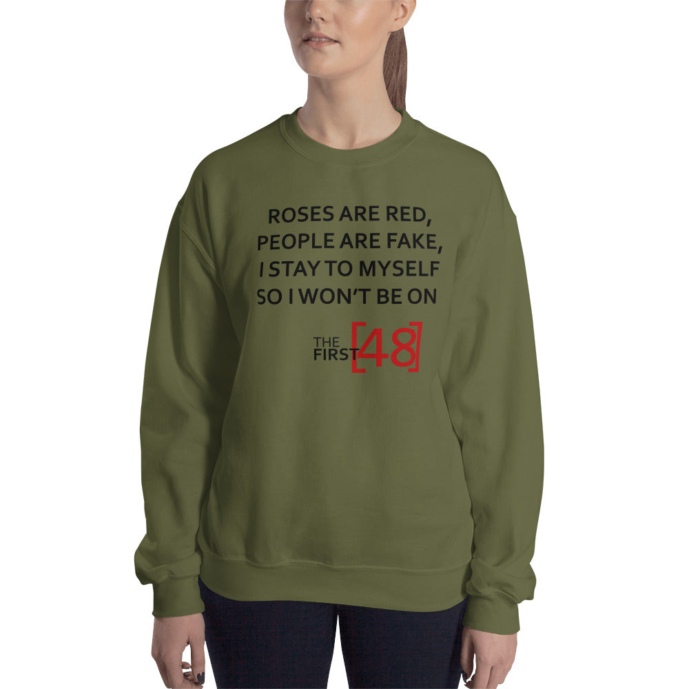 Custom Roses Are Red The First 48 Retro Graphic Unisex Sweatshirt