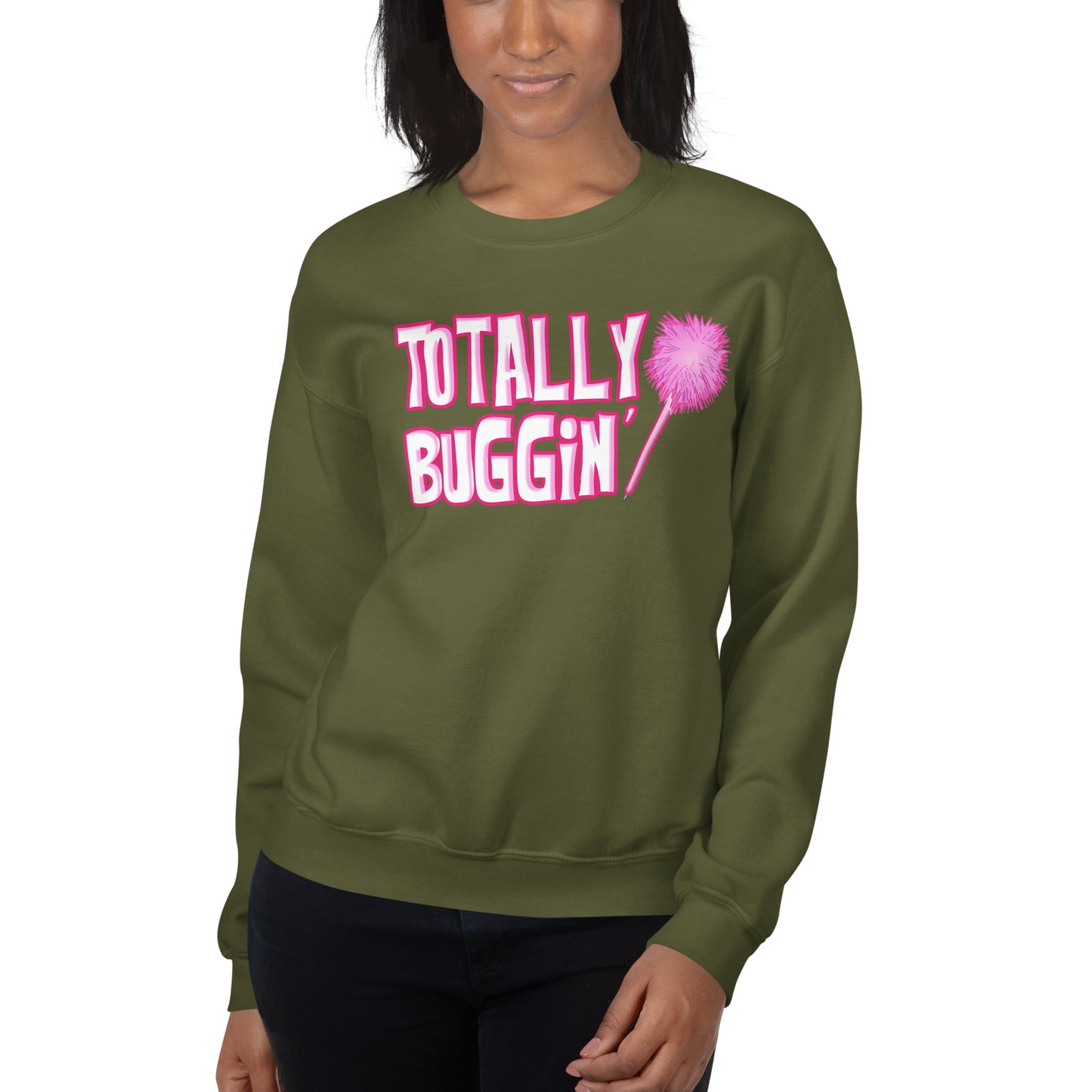 Custom Totally Buggin' Cher Clueless Retro Graphic Unisex Sweatshirt
