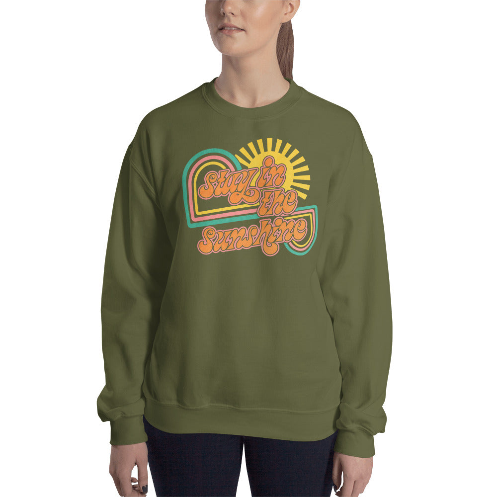 Custom Stay In The Sunshine Retro Graphic Unisex Sweatshirt