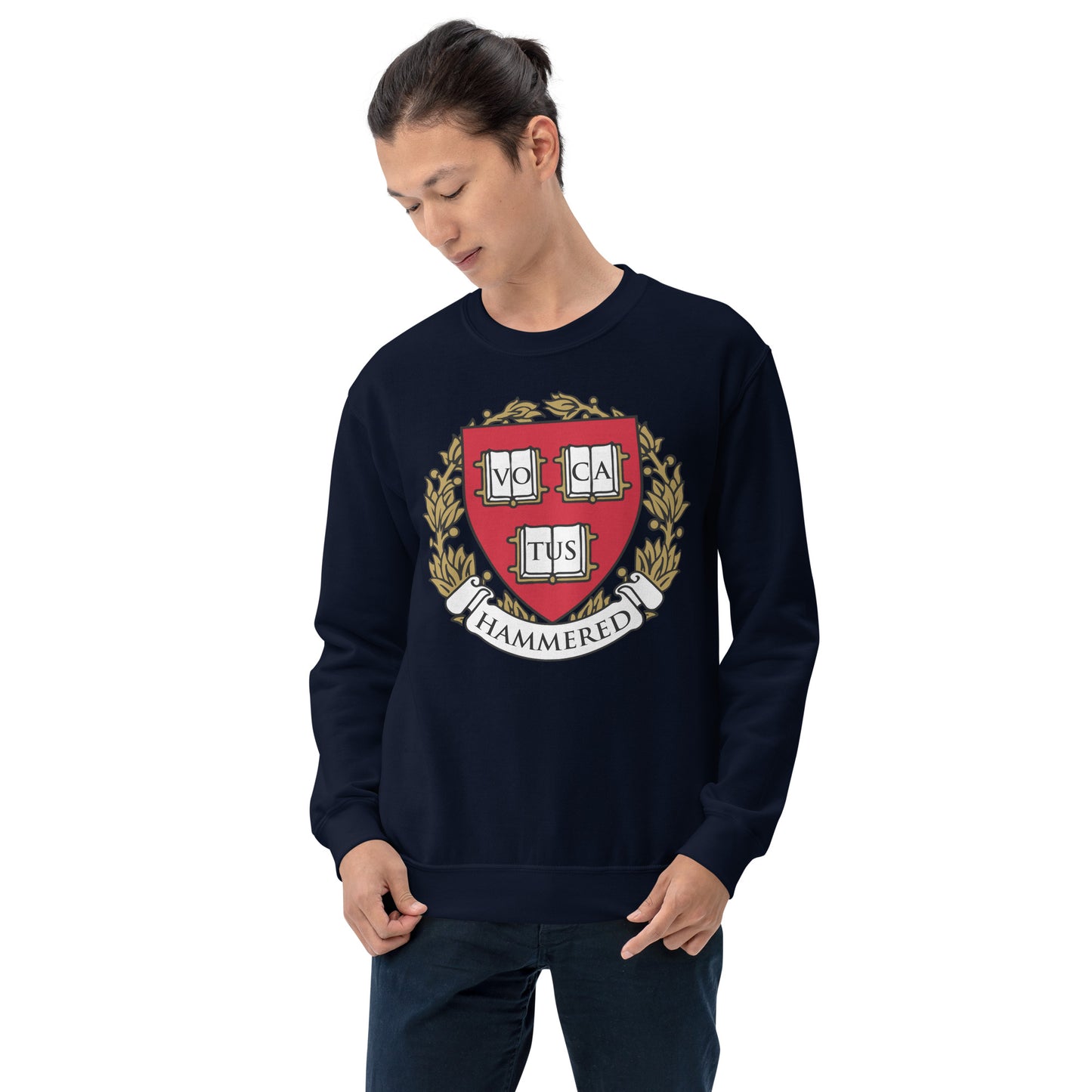 Custom Hammered Harvard Logo Retro Graphic Unisex Sweatshirt
