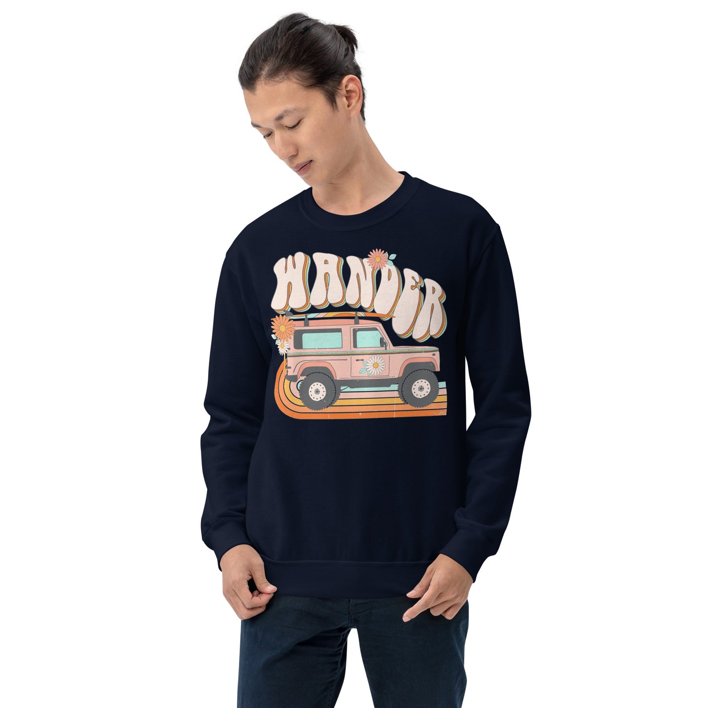 Custom Wander Jeep Surf Retro Graphic Unisex Sweatshirt