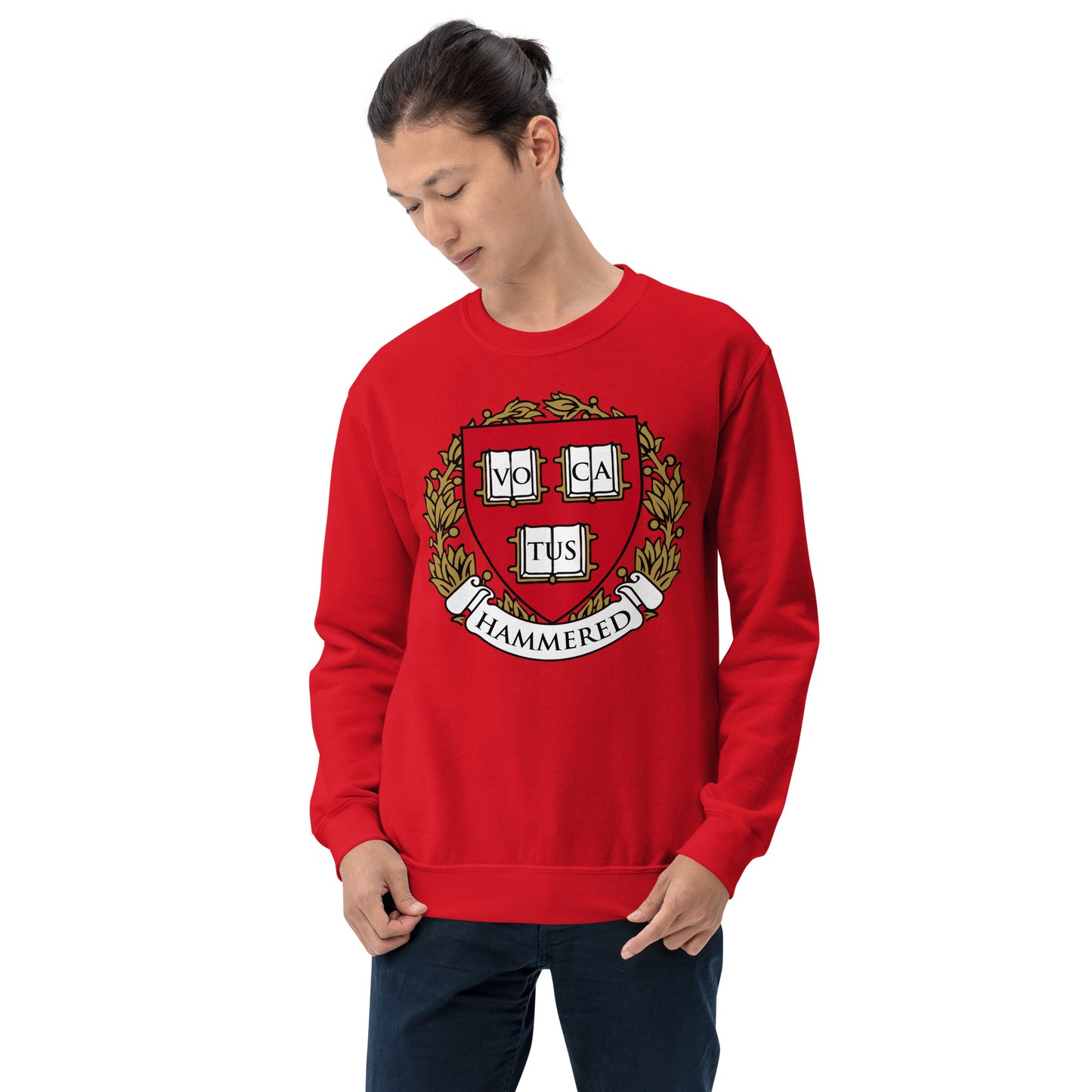 Custom Hammered Harvard Logo Retro Graphic Unisex Sweatshirt