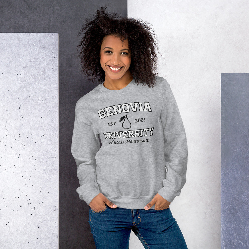 Custom Genovia University Princess Mentorship Retro Graphic Unisex Sweatshirt