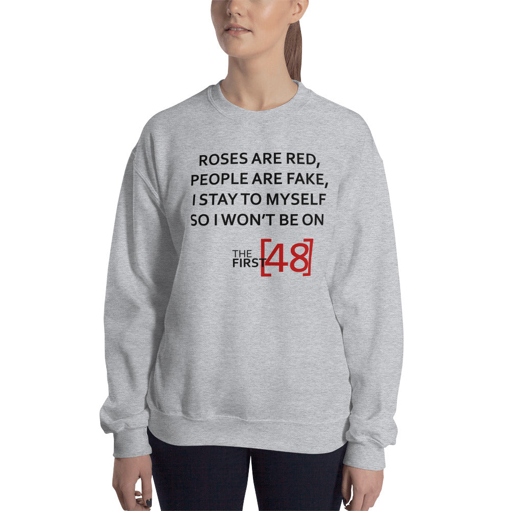 Custom Roses Are Red The First 48 Retro Graphic Unisex Sweatshirt