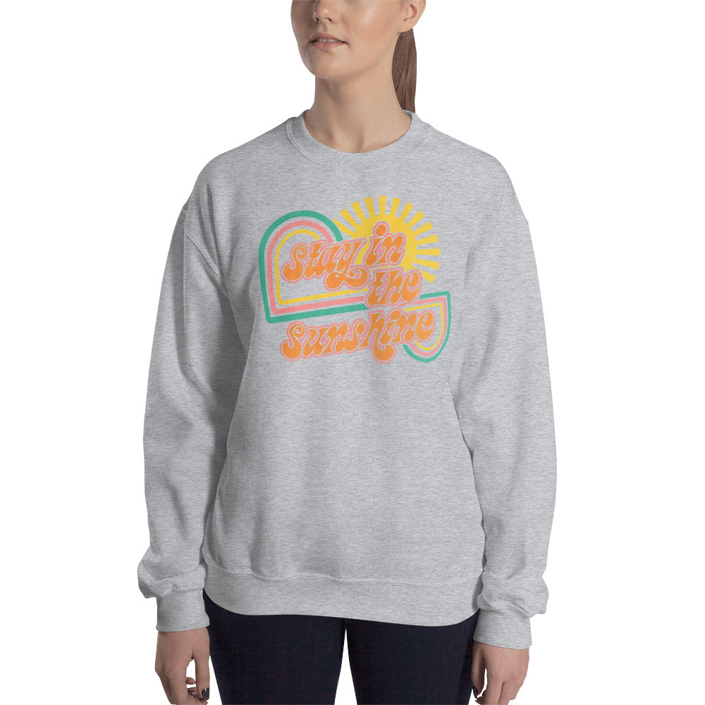 Custom Stay In The Sunshine Retro Graphic Unisex Sweatshirt