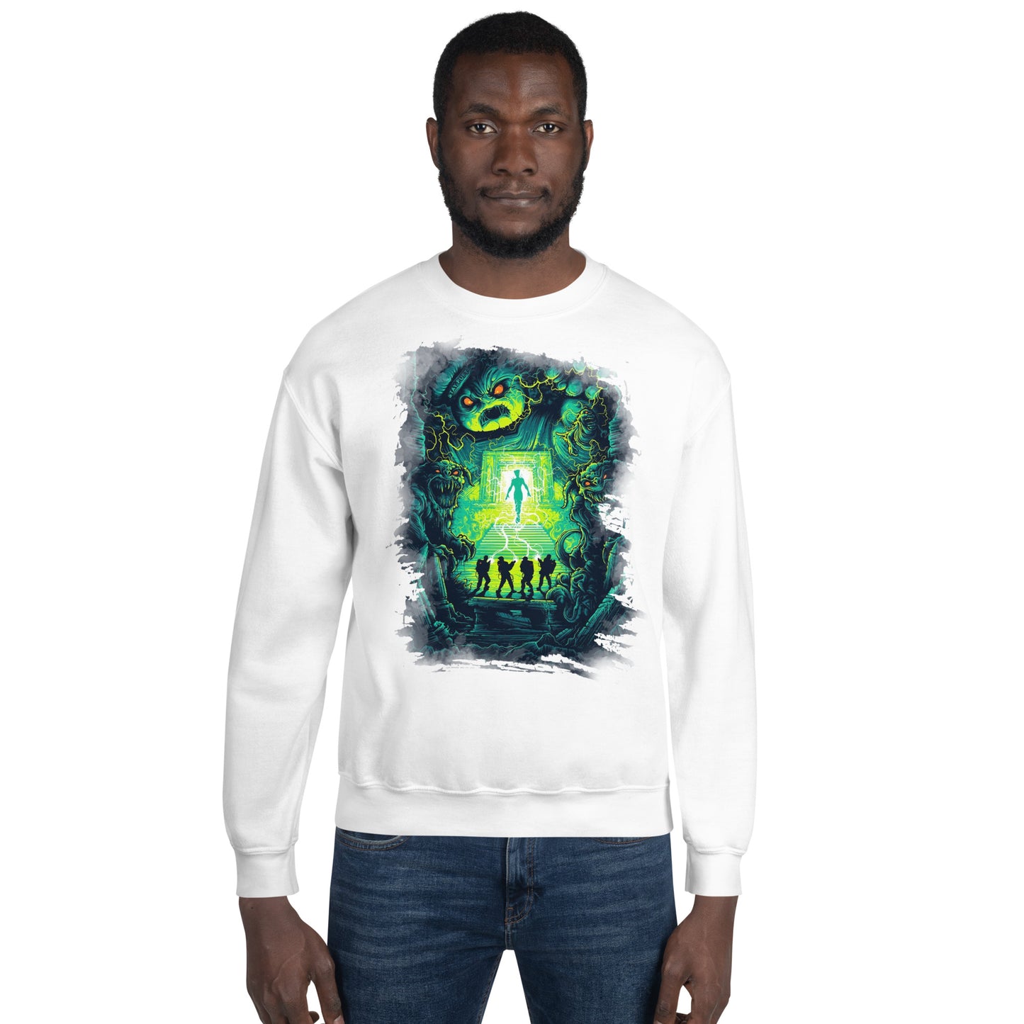 Custom Ghost 80s Halloween Retro Graphic Unisex Sweatshirt