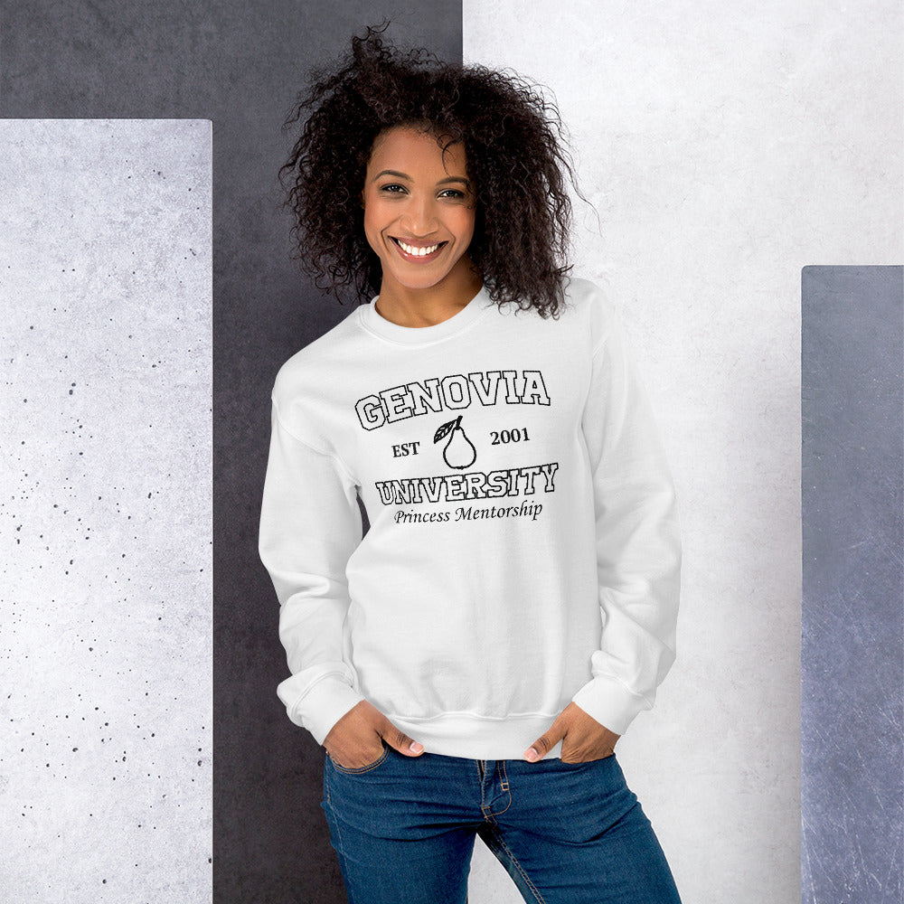 Custom Genovia University Princess Mentorship Retro Graphic Unisex Sweatshirt