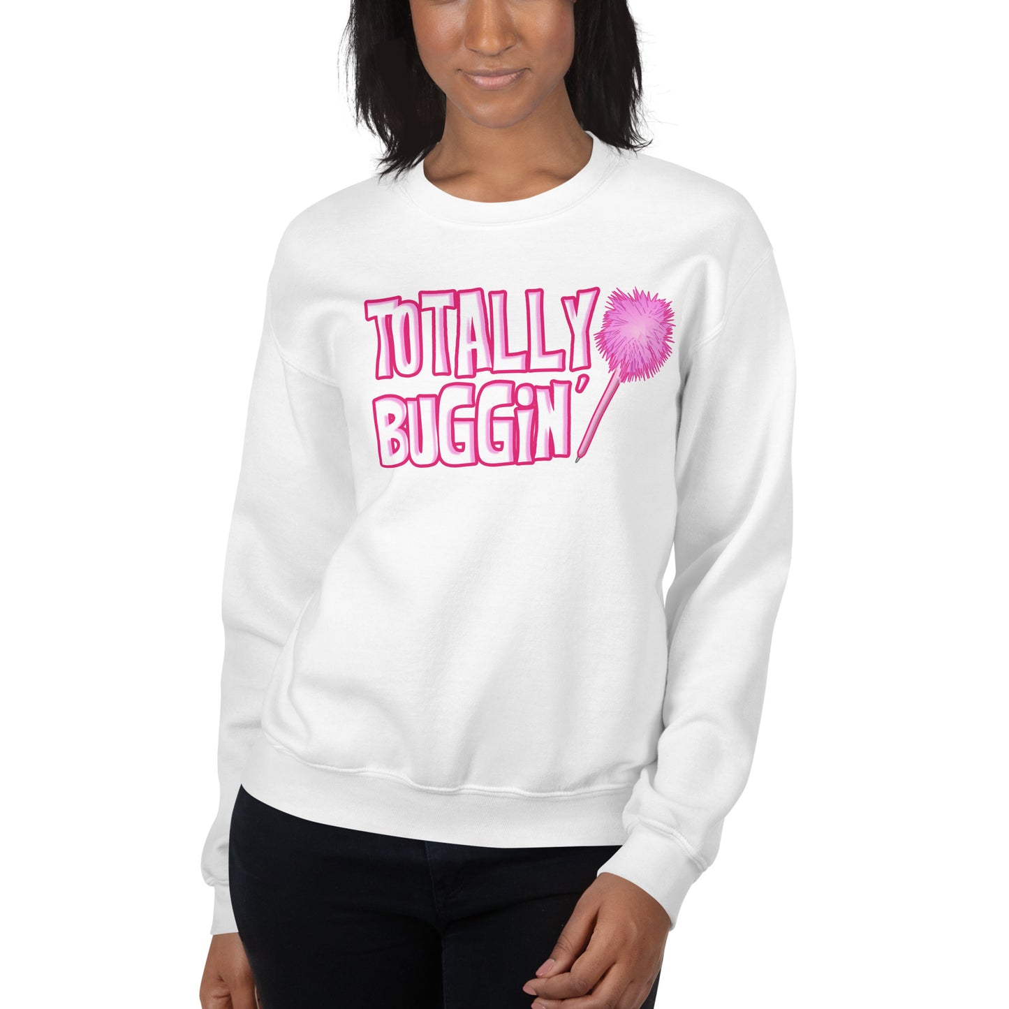 Custom Totally Buggin' Cher Clueless Retro Graphic Unisex Sweatshirt