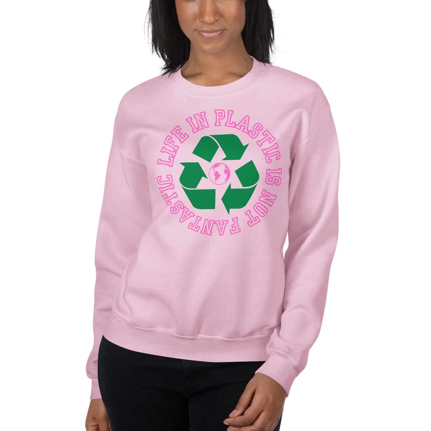 Custom Life In Plastic Recycle Doll Retro Graphic Unisex Sweatshirt