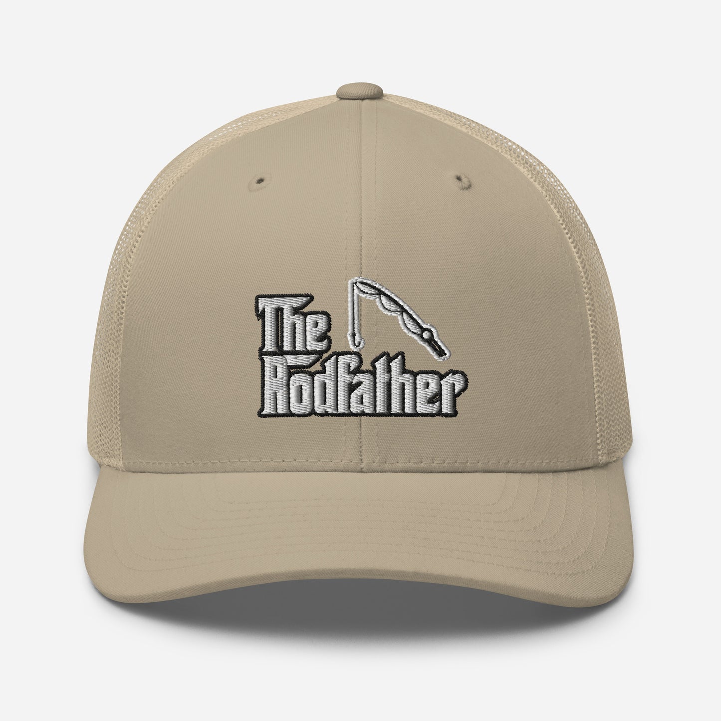 Custom Embroidered The Rodfather Godfather Fishing Retro Graphic Trucker Cap