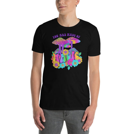 Custom You Are Made Of Magic Mushroom Retro Graphic Short-Sleeve Unisex T-Shirt