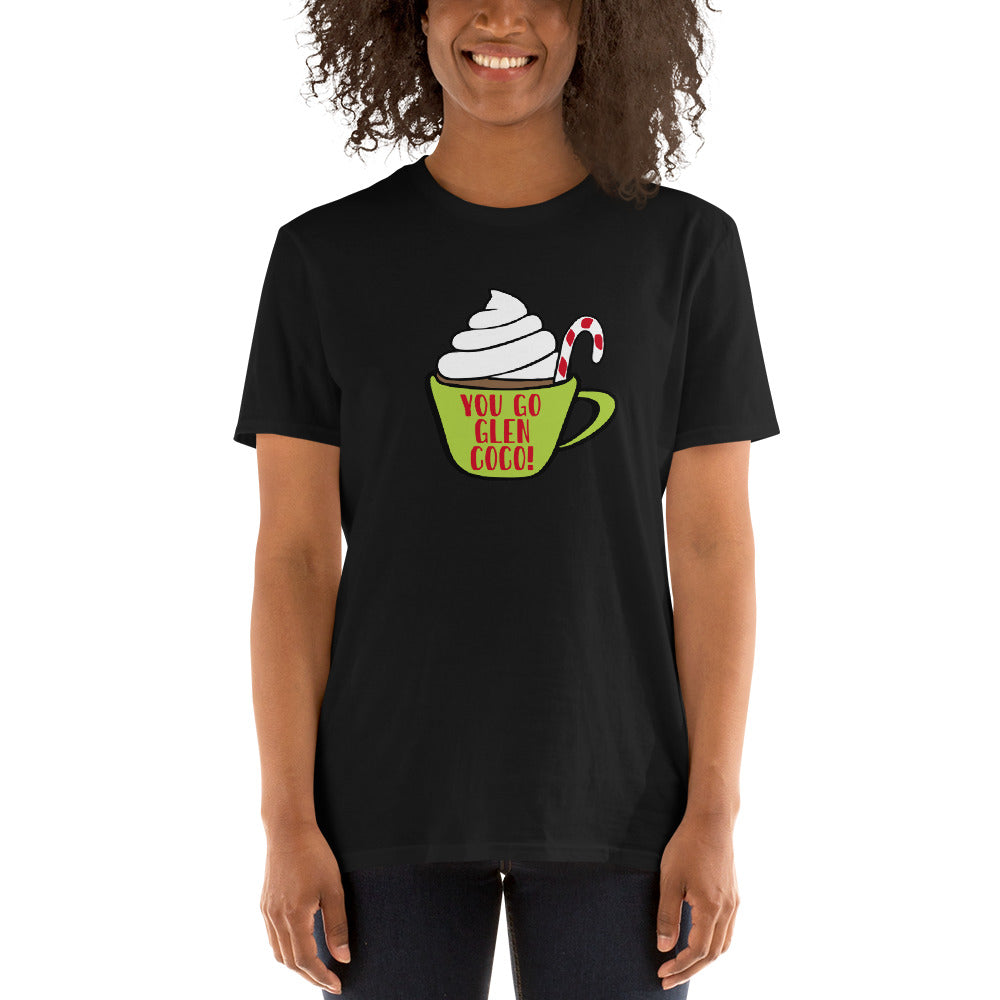 Custom You Go Glen Coco Mean Girls Christmas Hot Chocolate Cocoa Retro Graphic Short-Sleeve Unisex T-Shirt