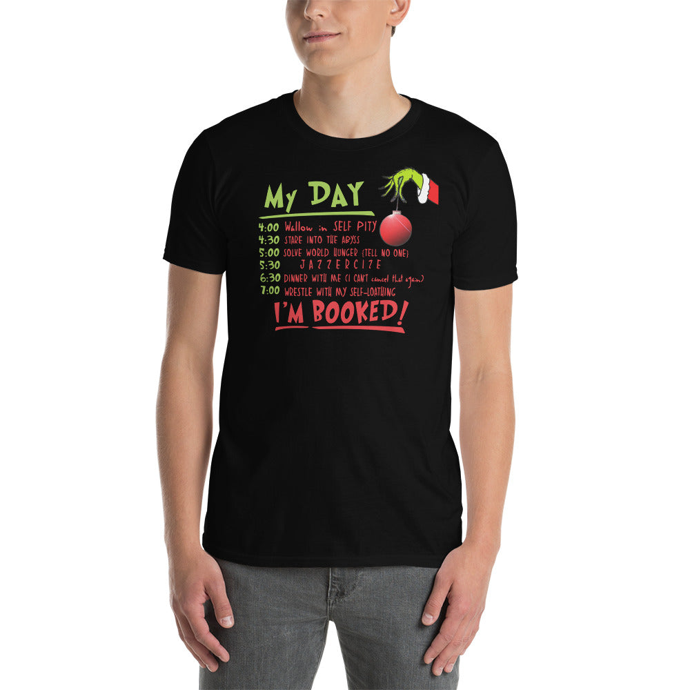 Custom I'm Booked Christmas Retro Graphic Short-Sleeve Unisex T-Shirt