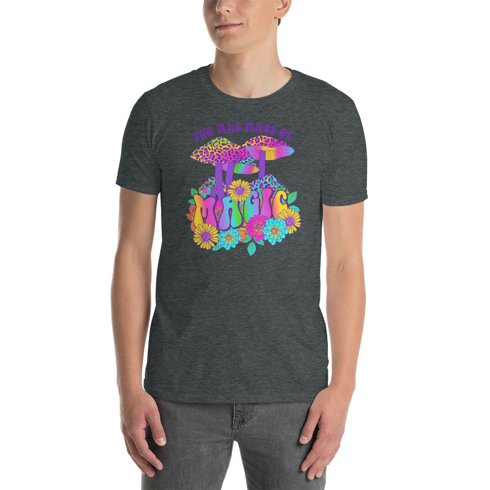 Custom You Are Made Of Magic Mushroom Retro Graphic Short-Sleeve Unisex T-Shirt