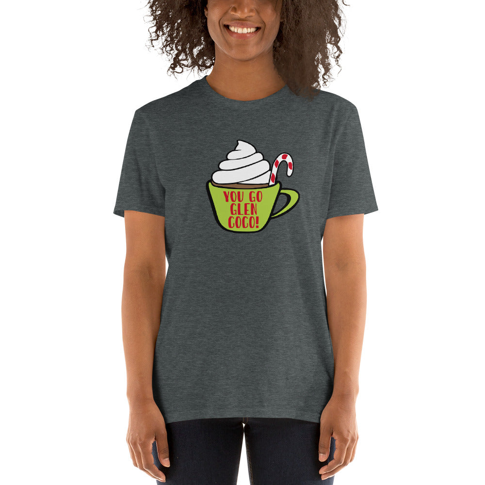 Custom You Go Glen Coco Mean Girls Christmas Hot Chocolate Cocoa Retro Graphic Short-Sleeve Unisex T-Shirt