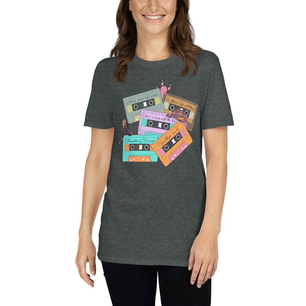 Custom 90's Country Music Cassettes Retro Graphic Short-Sleeve Unisex T-Shirt