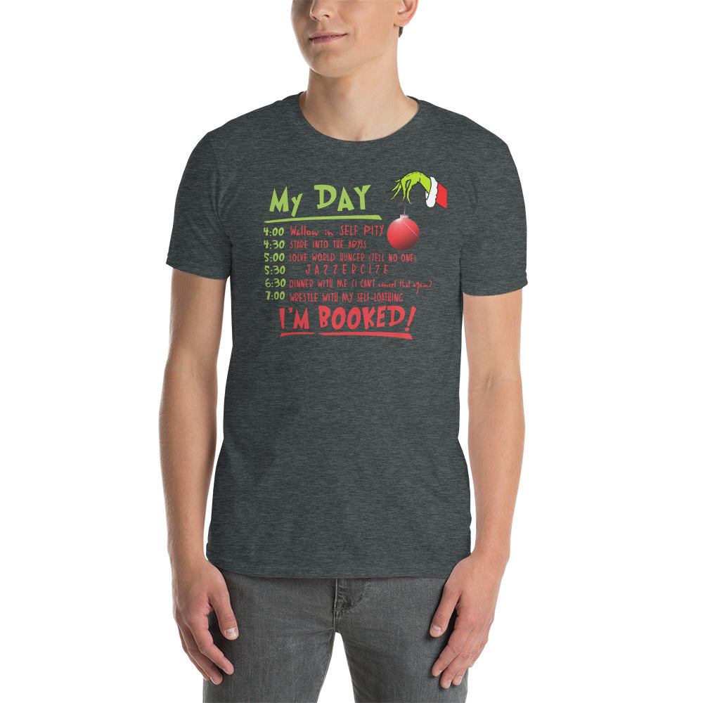 Custom I'm Booked Christmas Retro Graphic Short-Sleeve Unisex T-Shirt