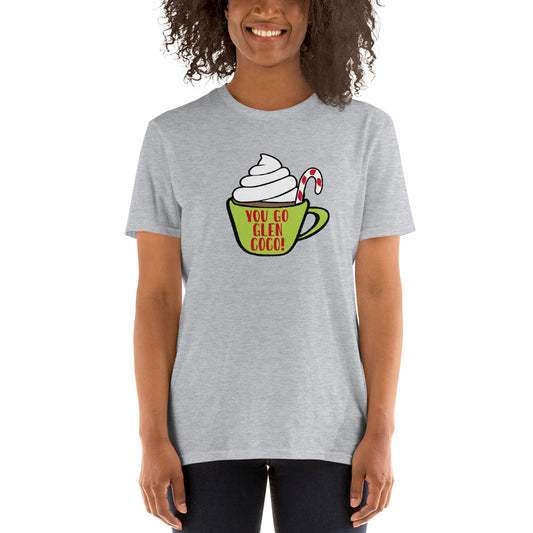 Custom You Go Glen Coco Mean Girls Christmas Hot Chocolate Cocoa Retro Graphic Short-Sleeve Unisex T-Shirt