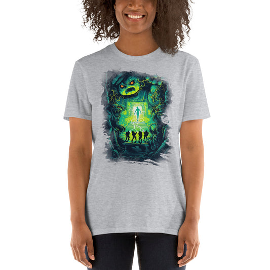 Custom Ghost 80s Halloween Retro Graphic Short-Sleeve Unisex T-Shirt