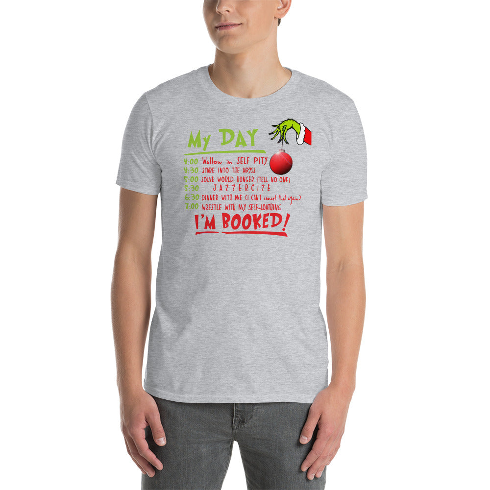 Custom I'm Booked Christmas Retro Graphic Short-Sleeve Unisex T-Shirt