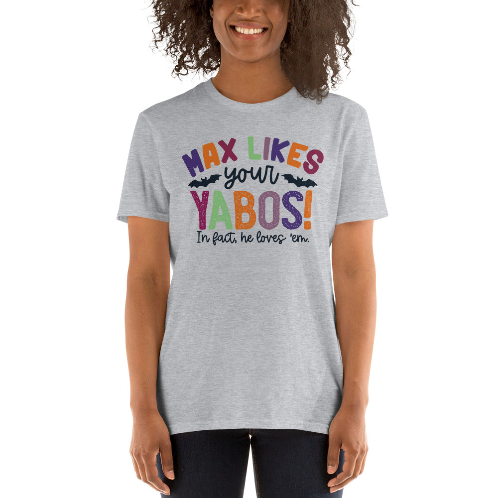 Custom Max Likes Your Yabos Halloween Witches Retro Graphic Short-Sleeve Unisex T-Shirt