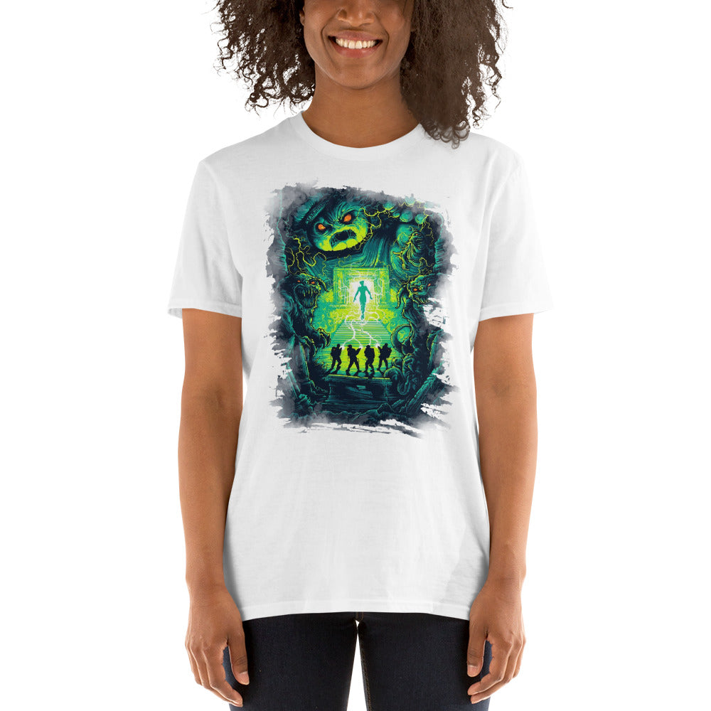 Custom Ghost 80s Halloween Retro Graphic Short-Sleeve Unisex T-Shirt