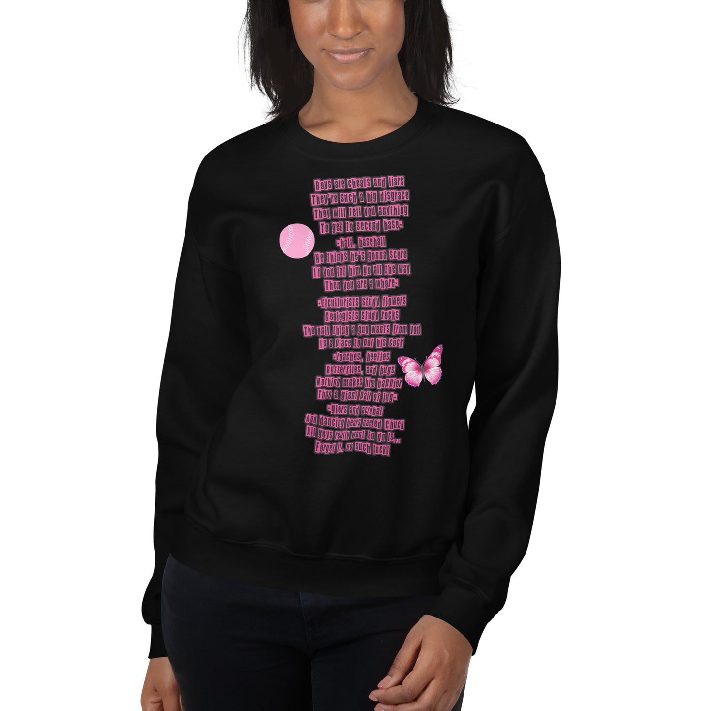 Custom Boys Are Cheats and Liars Retro Graphic Unisex Sweatshirt