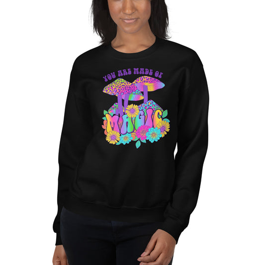 Custom You Are Made Of Magic Mushroom Retro Graphic Unisex Sweatshirt