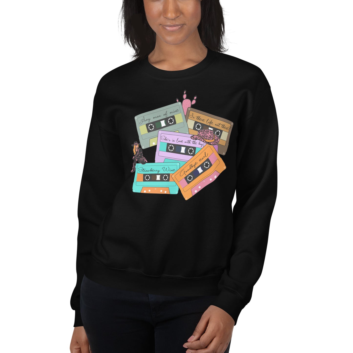 Custom 90's Country Music Cassettes Retro Graphic Unisex Sweatshirt