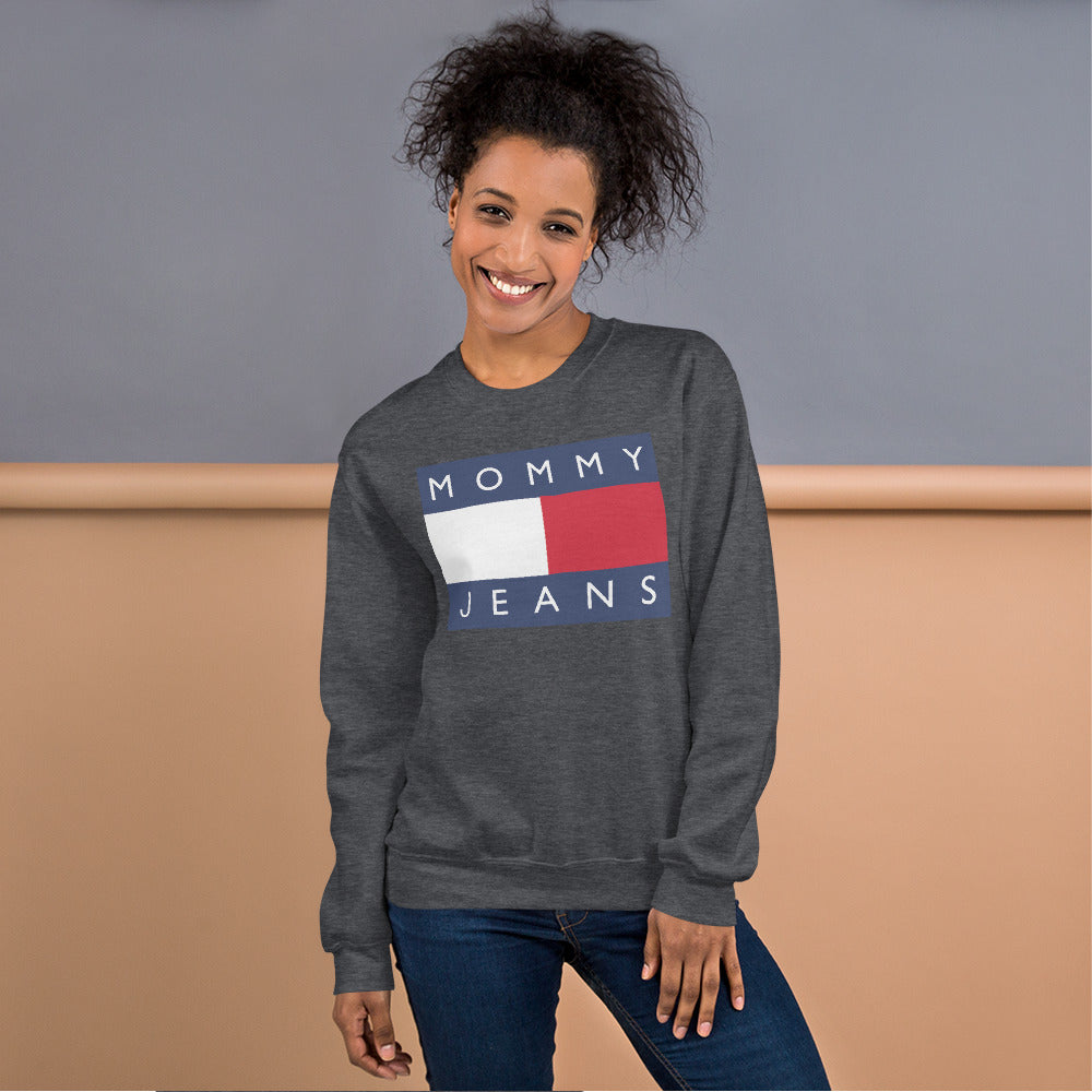 Custom Mommy Jeans Tommy Retro Graphic Unisex Sweatshirt