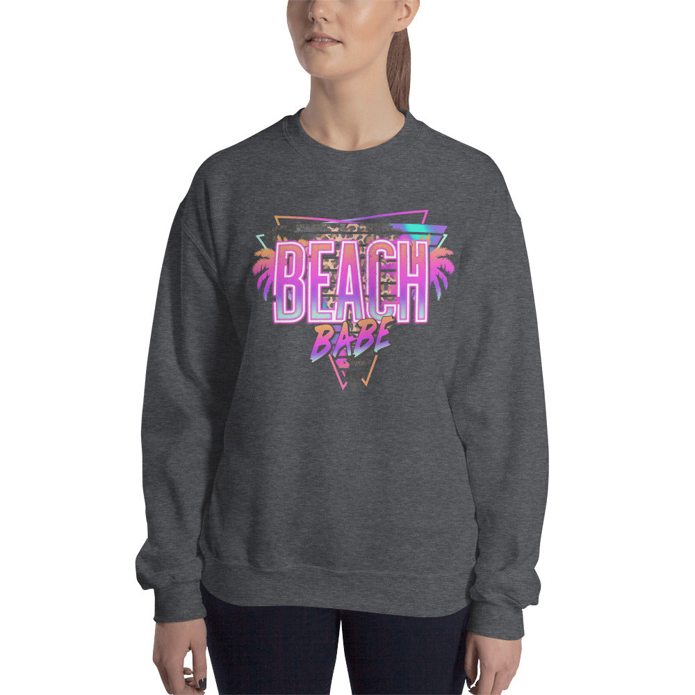 Custom Beach Babe Tropical Retro Graphic Unisex Sweatshirt